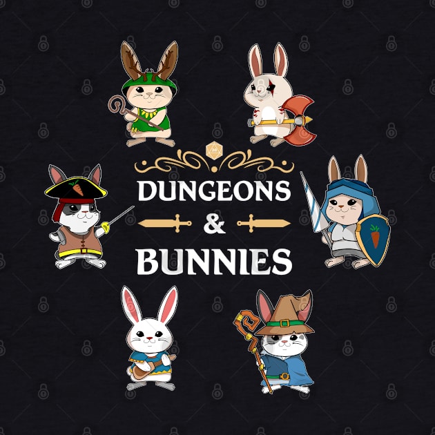 Dungeons & Bunnies Fantasy Tabletop RPG Roleplaying D20 Gamer by TheBeardComic